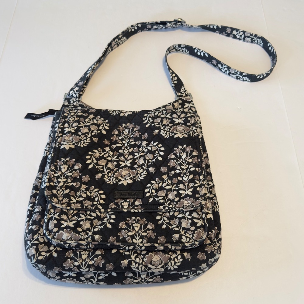 Vera Bradley Purse Handbag Chandelier Noir Crossbody Adjustable Strap Hipster